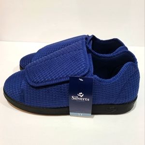 Silverts adaptive wide slippers blue size 11